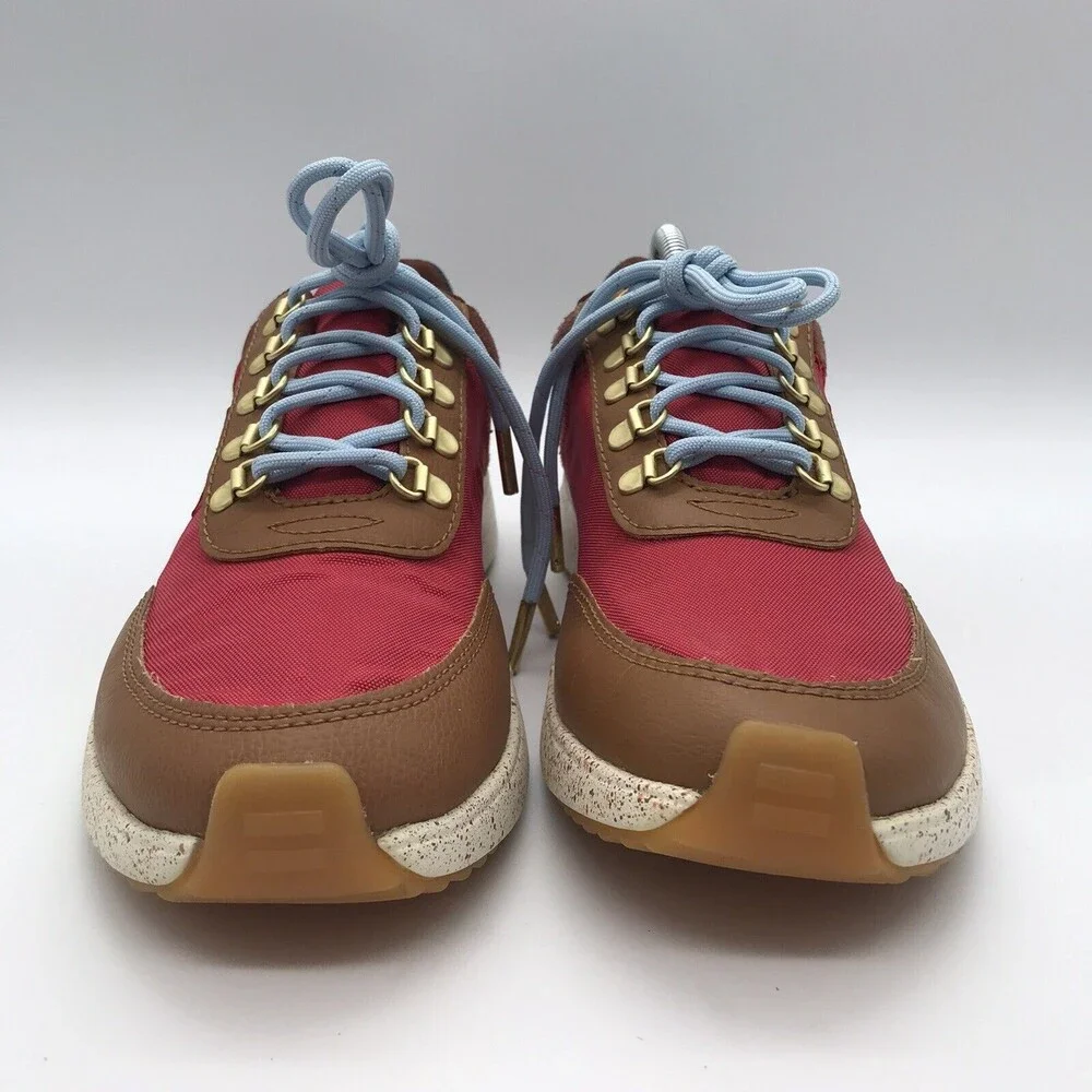 Toms Arroyo Poinsettia Red/Gold Women 7 Lace Up Sneakers Athletic Shoes 10014112
